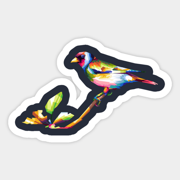 stieglitz bird in Pop Art Sticker by Rizkydwi